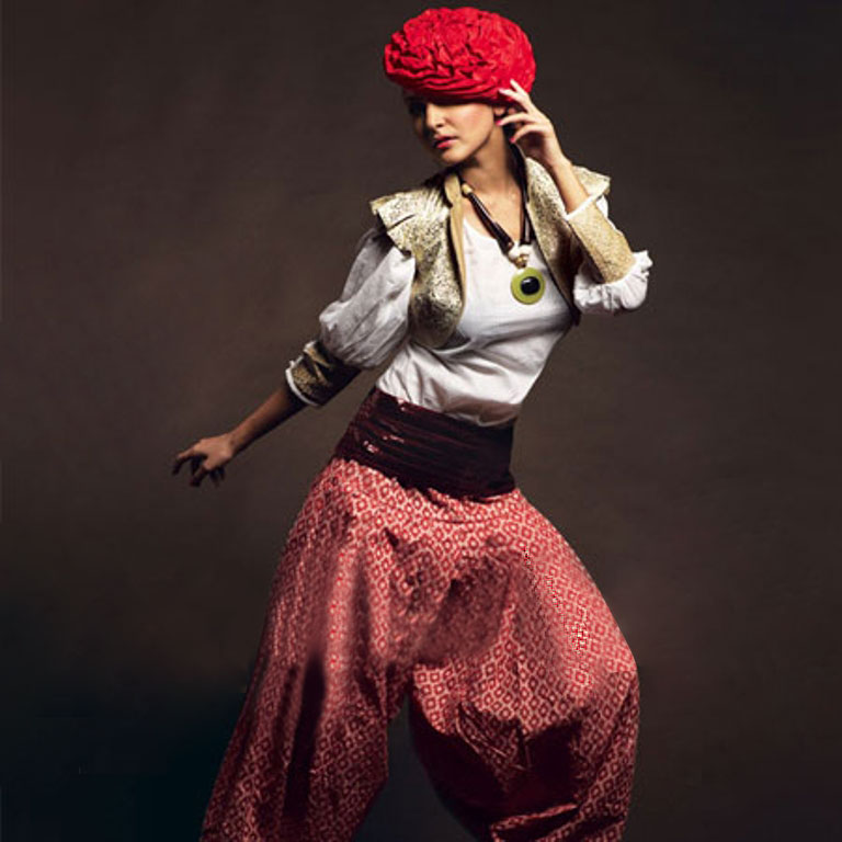 The lady all colored